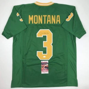 Autographed/Signed Joe Montana Notre Dame Green College Football Jersey JSA COA - Picture 1 of 4