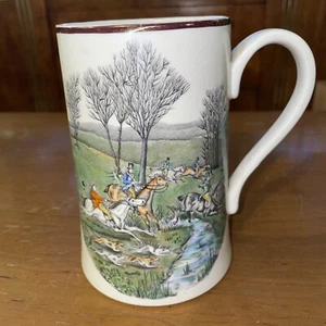 Gray's Pottery  Mug Stoke-on-Trent Staffordshire England HUNT SCENE - Picture 1 of 9