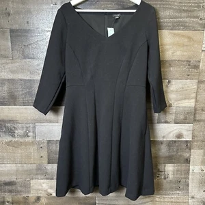 Ann Taylor Black, Heart Neck Line, A-Line, Dress with Pockets Size 10P - Picture 1 of 8
