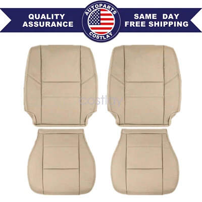 Cubierta de asiento de cuero tostado para conductor y pasajero Toyota Tundra Sequoia 2000-2004 Foto 1 de 4