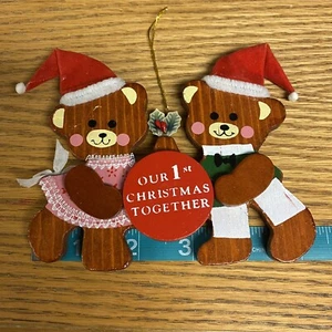 Nuestra 1ª Navidad Juntos Kurt S Adler Osos Adorno de Navidad Parejas Primero - Imagen 1 de 6