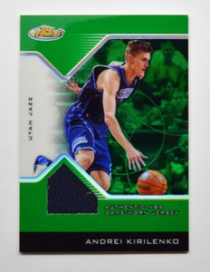 2004-05 Finest Refractors Green #129 Andrei Kirilenko JSY 14/29