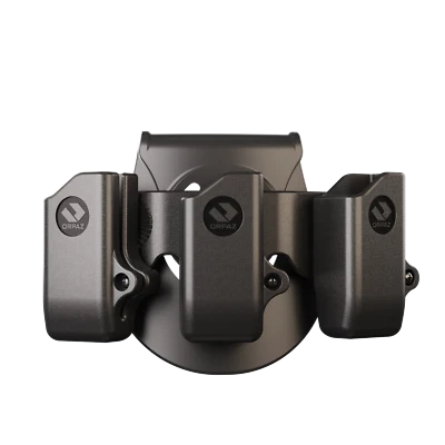 Orpaz G17 Triple Mag Pouch comp w/ Glock 17 Magazine Holster 0.40 9mm w/Paddle