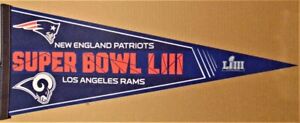 SUPER BOWL LIII NFL 2018 PENNANT      (NE Patriots VS Los Angeles Rams)