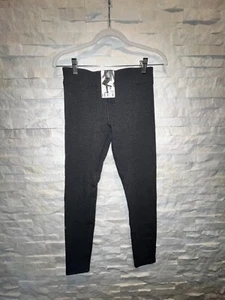 NWT Women's HUE Cotton Terry Leggings Elastic Waistband Graphite Heather S - Picture 1 of 5