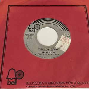 Stampeders: Sweet City Woman / Gator Road 45 - Bell - Rock Blues - Picture 1 of 2