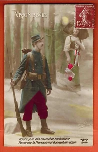 1915-Carte Postale Militaire-Vision Bénie-Soldat & Alsacienne-Ed.JK-Réf.A.10 - Imagen 1 de 1