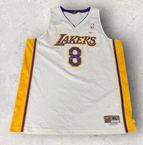 Los Angeles Lakers Jersey Adult White #8 Kobe Bryant Basketball Nike Men’s - Picture 1 of 4