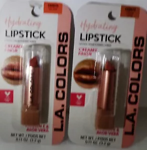 2 Shade LA Color Hydrating LIPSTICK Creamy Finish BIG DEAL & NATURAL SHINE - Picture 1 of 1