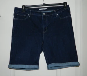 Women's Levi's Dark Wash Classic Bermuda Shorts SIze 20 - Picture 1 of 3
