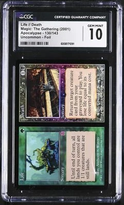 LIFE // DEATH Apocalypse Foil U CGC 10 MTG [Nostalgium] - Image 1 of 2
