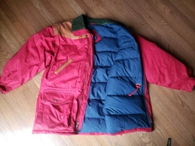 Vintage Gant Size XL Men Red Duck Down Puffer Parka Jacket Zip Winter Snow Coat - Image 1 of 4