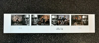 2009USA #4380-4383 42c Abraham Lincoln - Bottom Plate Strip of 4  Mint president - Image 1 of 2
