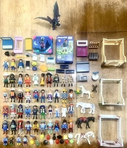 100+ Playmobil Figures Parts Horses, Stalls Assorted Lot Hair Hats Furniture - Picture 1 of 6