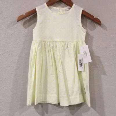 NEW Smiling Button Girls Sz 4T Neon Dots Pinny Dress 100% Cotton - Image 1 of 4