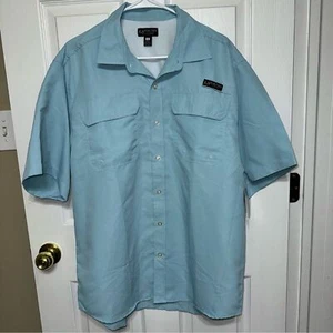 REALTREE Angelhemd Herren Large Kristall Blau Kurzarm 100% Polyester Neu mit Etikett - Bild 1 von 8