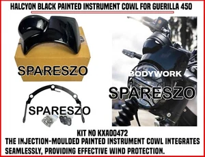 "HALCYON SCHWARZ LACKIERTE INSTRUMENTENHAUBE" PASSEND FÜR ROYAL ENFIELD GUERILLA 450 - Bild 1 von 24