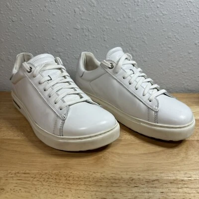 Birkenstock Unisex Curvado Parte Superior Baja Cuero Blanco Tenis Talla 40 Delgadas EU Foto 1 de 4