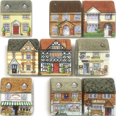 9 MINI CAJA DE HOJALATA INGLESA CASA Y TIENDA DE MUÑECAS Dana Kubick Almacenamiento Baratija Foto 1 de 4