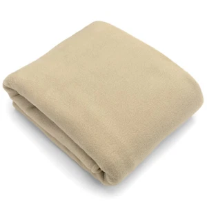 Taupe Solid Anti Pill Fleece Fabric - 60" Wide - Sold by The Yard & Bolt - Picture 1 of 7