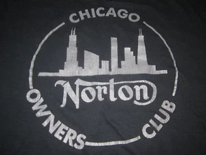 MAGLIETTA NORTON CHICAGO OWNER CLUB VINTAGE SCREEN STARS MAGLIETTA MOTO ANNI 80 - Foto 1 di 5