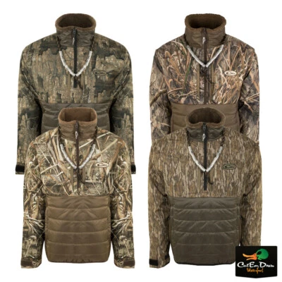 NEW DRAKE WATERFOWL LST GUARDIAN FLEX DOUBLE DOWN EQWADER 1/4 ZIP PULLOVER - Image 1 of 4