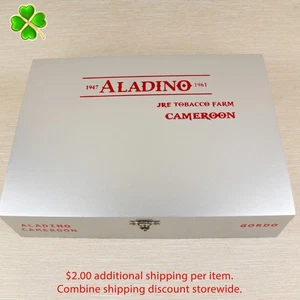 Aladino Gordo Cameroon Empty Wood Cigar Box 9.75" x 7" x 2.25" - Picture 1 of 12