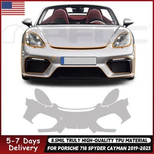 For Porsche 718 Spyder 2019-2023 Front Bumper Paint Protection Film Precut PPF - Picture 1 of 19