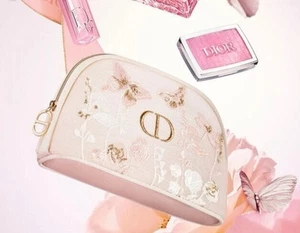 DIOR New Beauty Pouch Embroidered Butterflies and Dragonflies Limited Edition - Picture 1 of 5