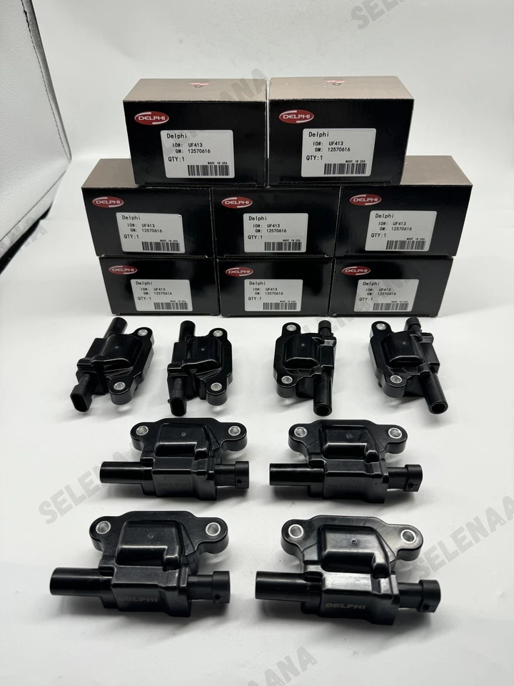 8pack Delphi Ignition Coils UF413 fit Chevy Silverado 1500 GMC 5.3L 6.0L 6.2L V8 Foto 1 de 4