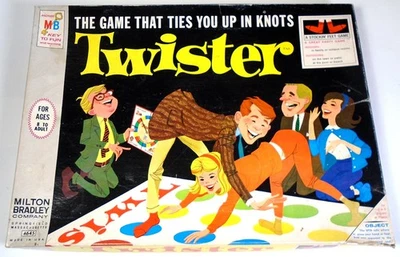 Vintage 1966 Jogo TWISTER - 1ª Edição - Completo - Milton Bradley - Imagem 1 de 2
