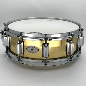 Used Rogers Dyna-Sonic 7-line Brass Snare Drum 14x5 - Fair - Picture 1 of 7