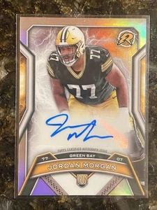 Jordan Morgan 2024 Topps Resurgence RC Autografo Rifrattore Green Bay Packers - Foto 1 di 2