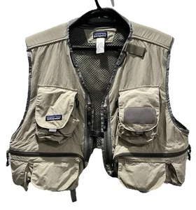 Patagonia Angeln Netz Weste Stil 82695 XXL 2XL khaki 2000 y2k EUC Vintage - Bild 1 von 12