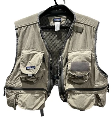 Chaleco de malla de pesca Patagonia estilo 82695 XXL 2XL caqui 2000 y2k usado en excelente estado vintage Foto 1 de 4