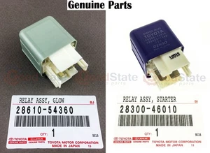 Genuine Prado 90 Series KZJ 1KZ 3.0 Diesel Starter Motor Glow Plug Relay Set - Picture 1 of 6