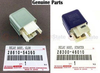 Genuine Prado 90 Series KZJ 1KZ 3.0 Diesel Starter Motor Glow Plug Relay Set - Image 1 of 4