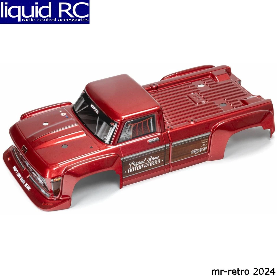 Arrma 402361 Outcast 4x4 BLX 4S Painted Decaled Trimmed Body Red - Image 1 of 1