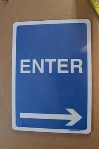 ENTER Freccia Destra - Insegna Nuova 300mm 3mm Alluminio - Foto 1 di 3