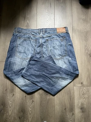 Jeans jeans bordado vintage Y2K Artful Dodger skate folgado hip hop tamanho 46x30 - Imagem 1 de 4