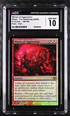 WAVES OF AGGRESSION Eventide Foil Rare CGC 10 MTG [Nostalgium] - Image 1 of 2