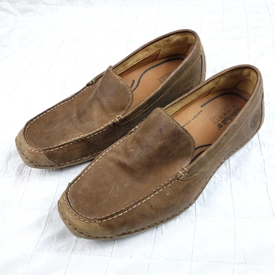 Timberland Annapolis Zapatos Para Hombres Talla 12 M Marrón Cuero Sin Cordones Mocasines para Conducir Foto 1 de 4
