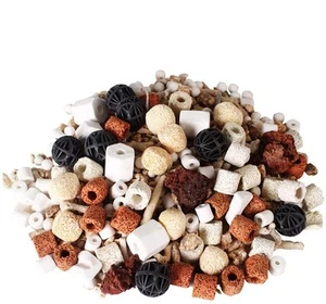Bio Balls Ceramic Rings Set, Aquarium Biological Filter Media with Mesh Bag f... - Picture 1 of 5
