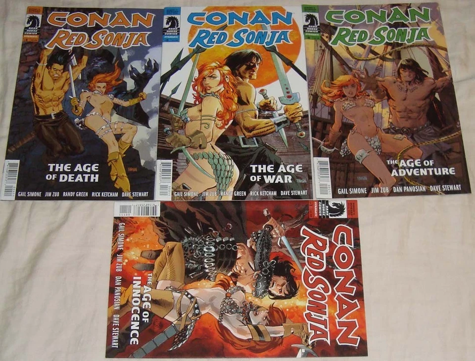 Dark Horse CONAN RED SONJA AGE OF INNOCENCE 2015 #1-4 Gail Simone/Jim Zub 2 3 - Immagine 1 di 1