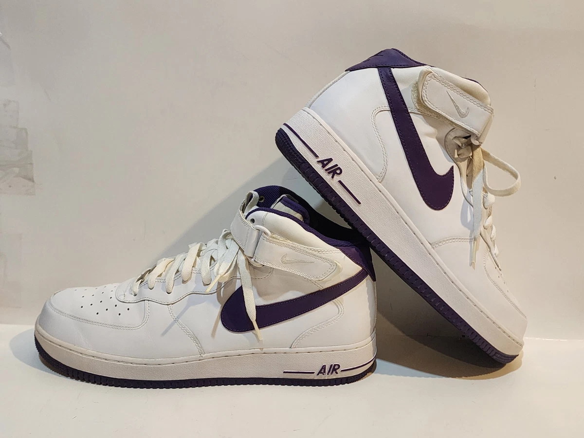 Nike Air Force 1 '07 Mid White Purple for Sale | Authenticity