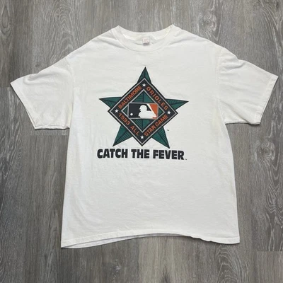 90s BALTIMORE ORIOLES 1993 ALL STAR GAME BLANCO MLB Hombres Camisa XL Catch Fever Foto 1 de 4