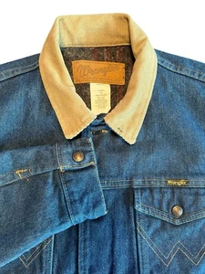 Chaqueta vaquera de colección Wrangler M-159 para hombre talla 40 azul occidental forrada en manta EE. UU. - Imagen 1 de 10
