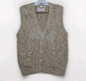 Vintage Banana Republic Cardigan Sweater Vest Sz Medium Linen Knit Hong Kong 90s - Picture 1 of 16