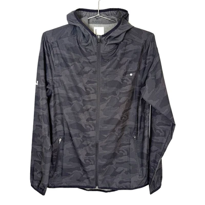 Vuori Men's Camo Full Zip Hooded Lightweight Active Jacket Black Gray - Image 1 of 4