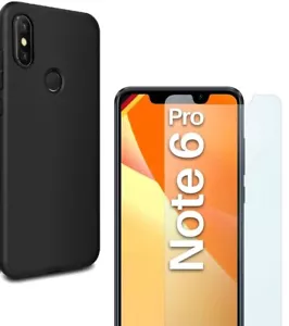 Per XIAOMI REDMI NOTE 6 PRO COVER CUSTODIA SILICONE + PELLICOLA VETRO TEMPERATO - Foto 1 di 11
